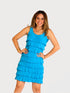 CHACHA Ruffle Sleeveless Knee Length Dress - D760